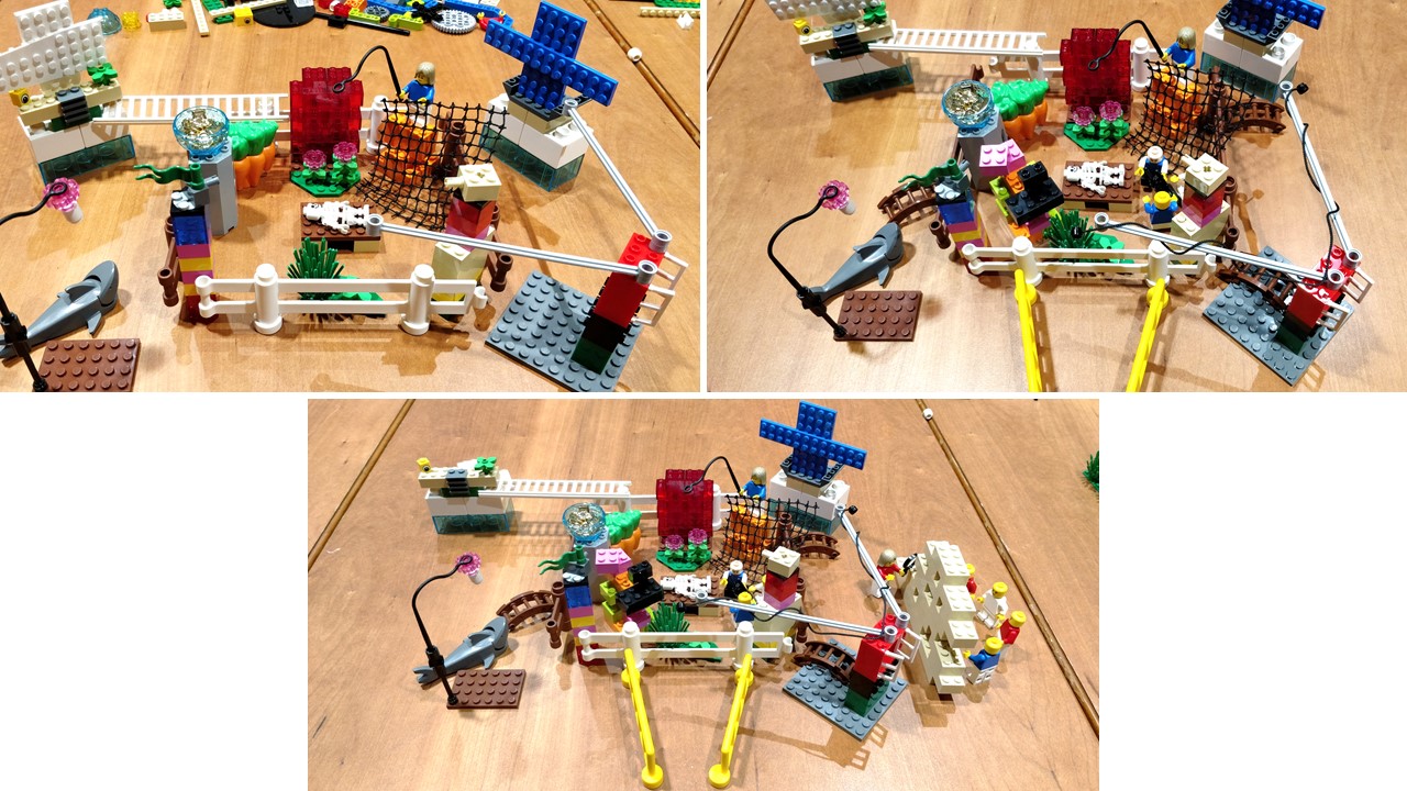 three lego builds