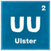 Ulster icon, a bright blue periodic table image